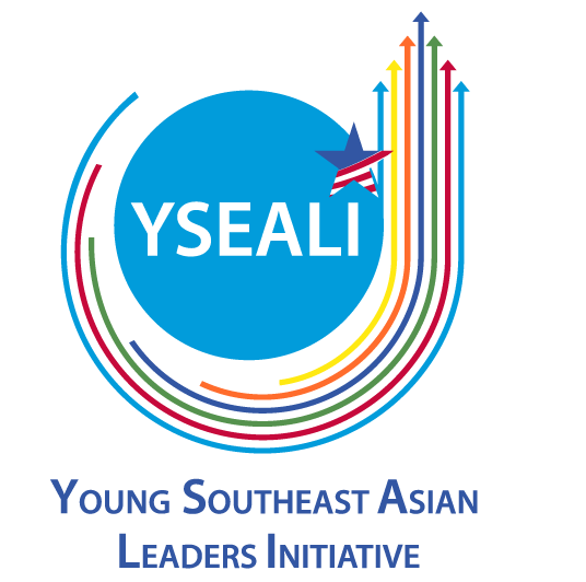The YSEALI logo: a blue circle with the word YSEALI and a small star, ringed by colored arcs that rise into arrows, above the words Young Southeast Asian Leaders Initiative.